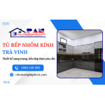 Tủ bếp nhôm kính Trà Vinh - Thiết kế sang trọng, bền đẹp theo yêu cầu