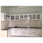 TỦ BẾP NHÔM KÍNH CHỮ L