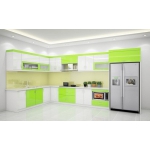 TỦ BẾP NHÔM KÍNH 001