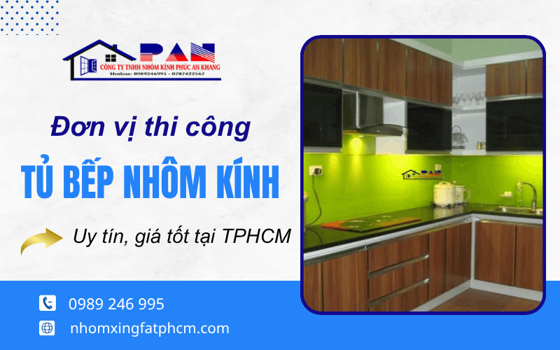thi công tủ bếp nhôm kính TPHCM