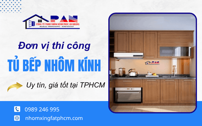thi công tủ bếp nhôm kính TPHCM