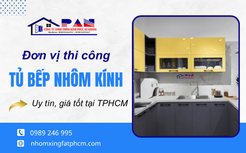 thi công tủ bếp nhôm kính TPHCM