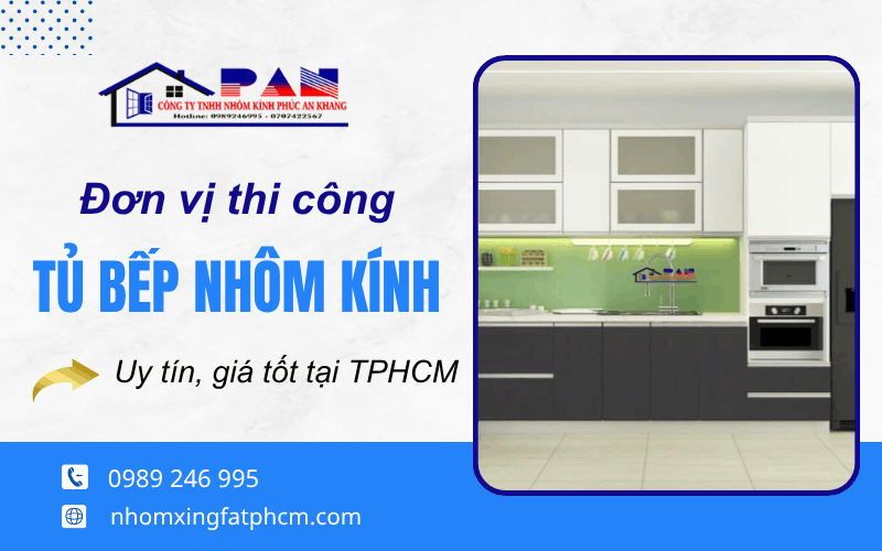 thi công tủ bếp nhôm kính TPHCM