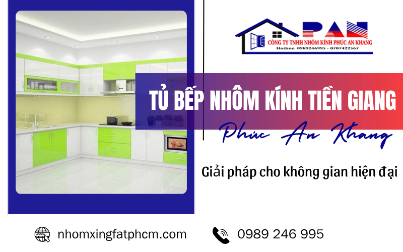 Tủ bếp nhôm kính Tiền Giang
