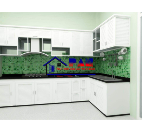TỦ BẾP NHÔM KÍNH 004