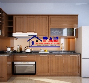 TỦ BẾP NHÔM KÍNH 003
