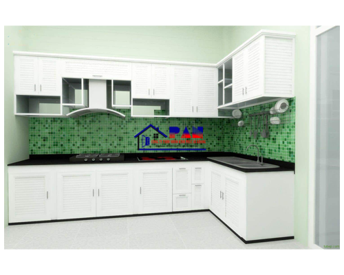 TỦ BẾP NHÔM KÍNH 004