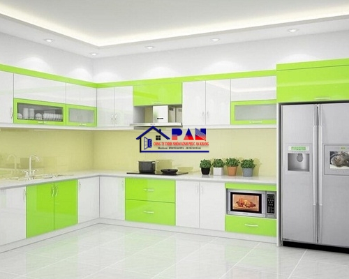 TỦ BẾP NHÔM KÍNH 001