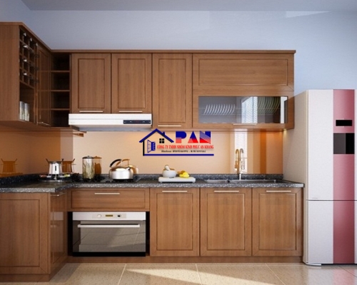 TỦ BẾP NHÔM KÍNH 003