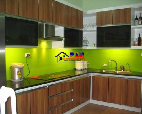TỦ BẾP NHÔM KÍNH 002