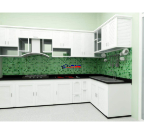 TỦ BẾP NHÔM KÍNH 004