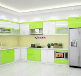 TỦ BẾP NHÔM KÍNH 001