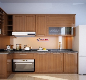 TỦ BẾP NHÔM KÍNH 003